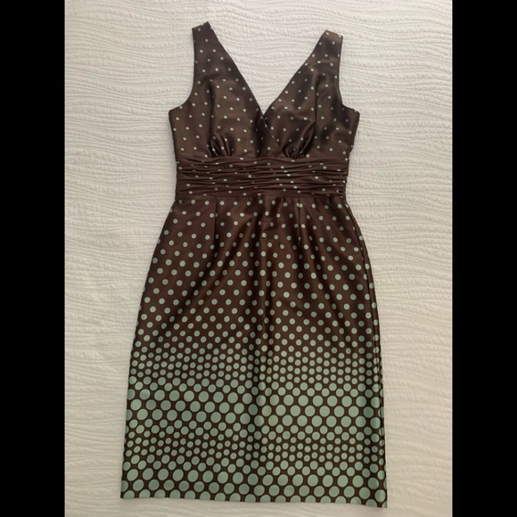 Dress JESSICA HOWARD size 12 color brown and blue - Picture 1 of 3